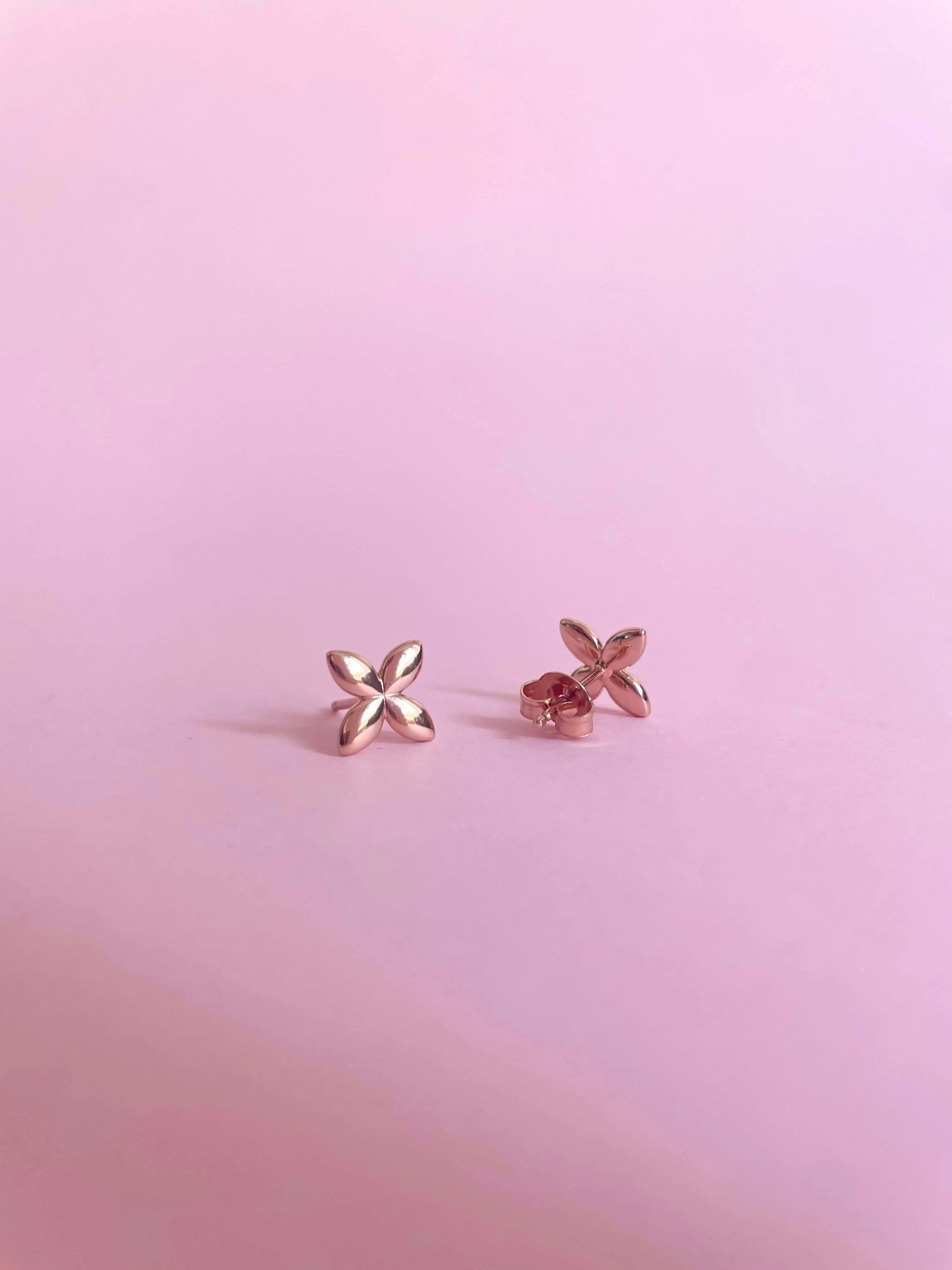 Minimalist Butterfly Earrings | Rose Gold