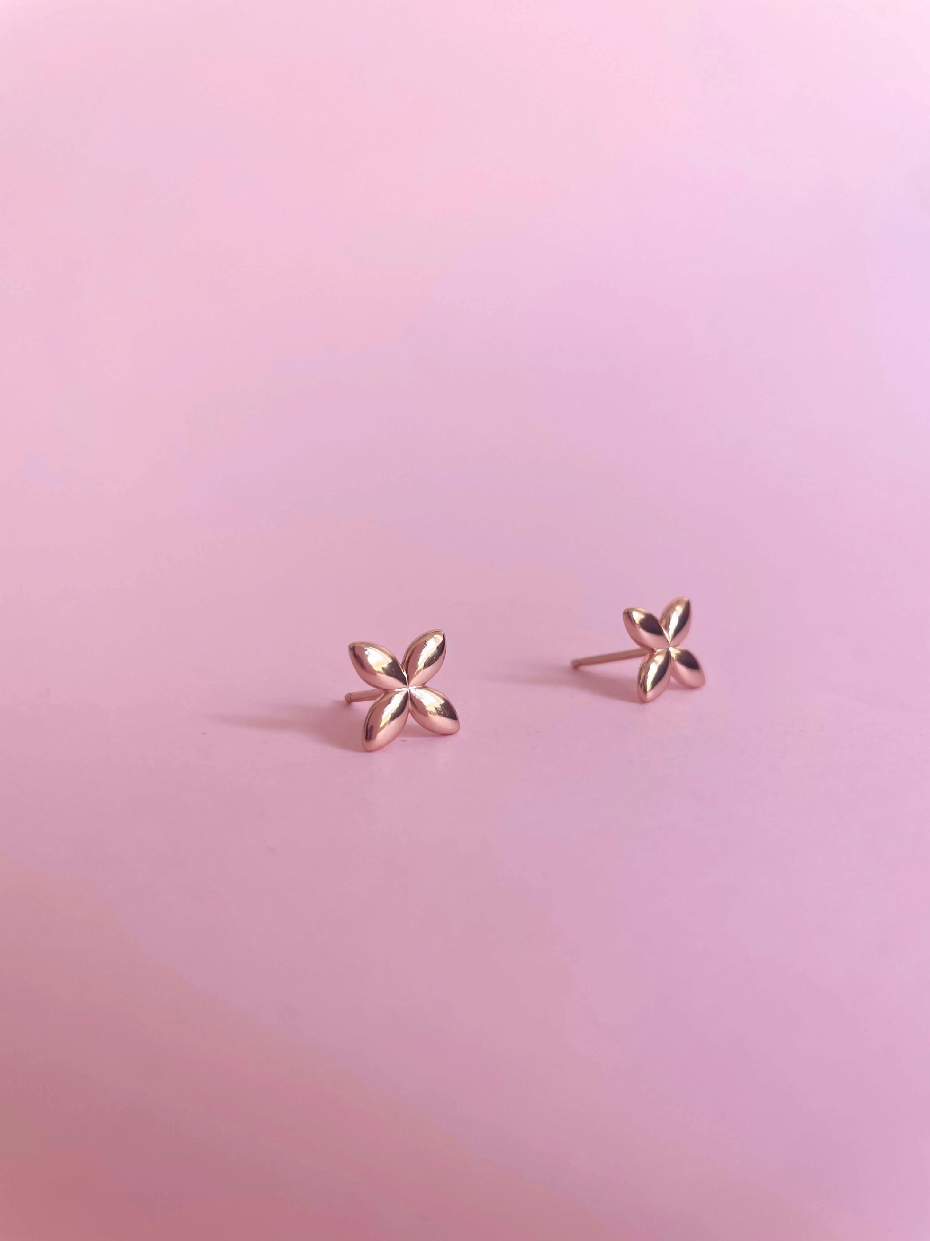 Minimalist Butterfly Earrings | Rose Gold
