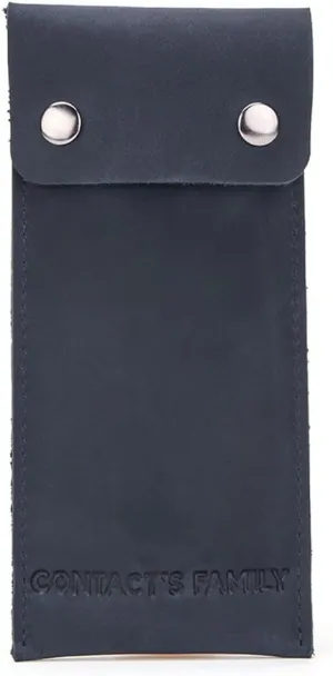 Minimalist Leather Watch Case (Blue)