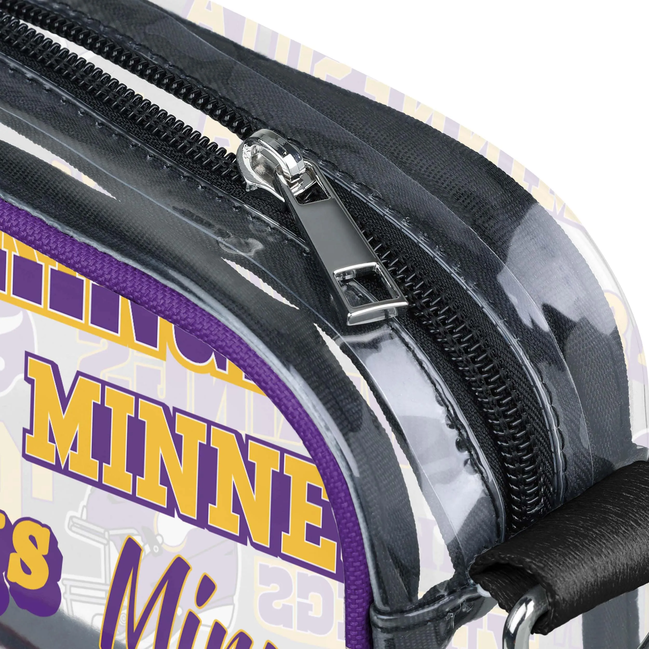 Minnesota Vikings NFL Repeat Retro Print Clear Crossbody Bag