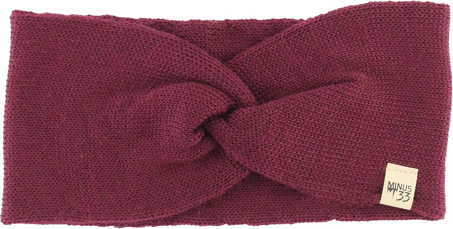 Minus33 Everyday Knit Twist Headband- 100% Merino Wool - Midweight Women's Warm Headband - Winter Ear Warmers