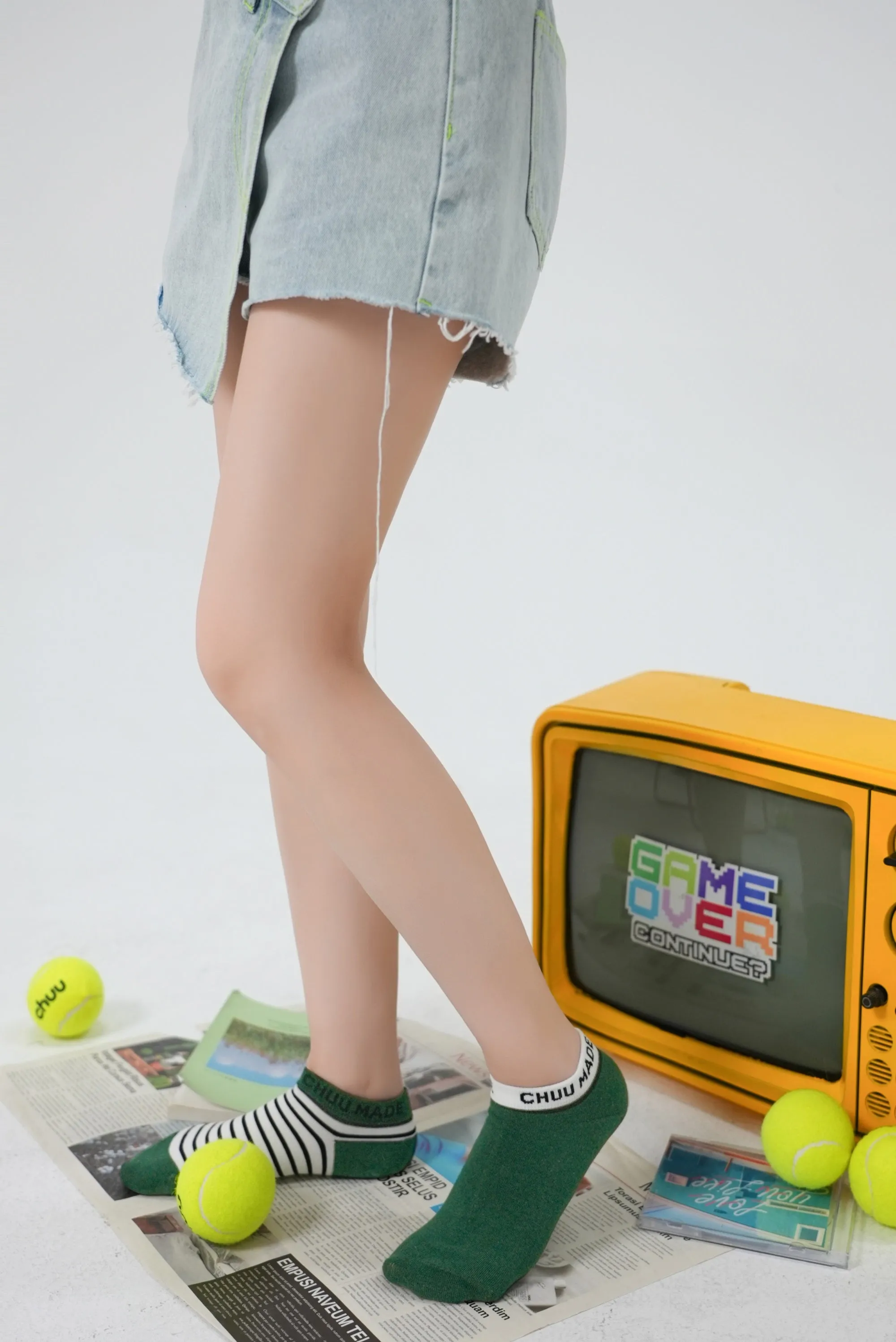 Mismatched Fake Socks