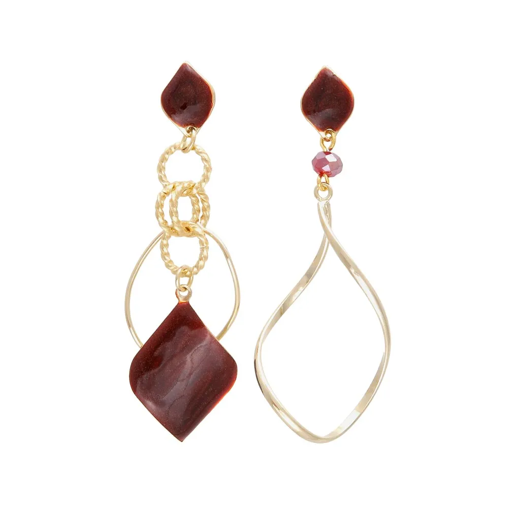 Mismatched Multi Drop Earrings