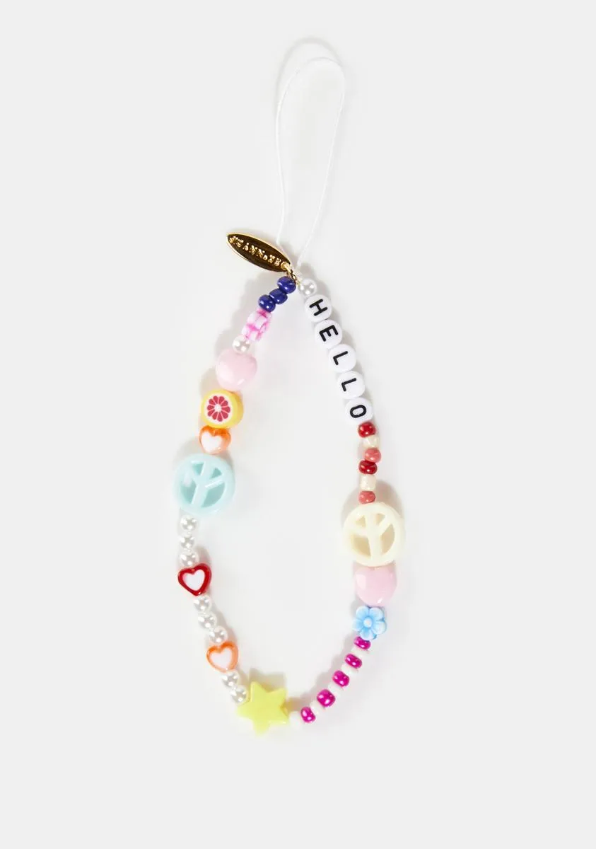 Mixed Beaded Phone Strap