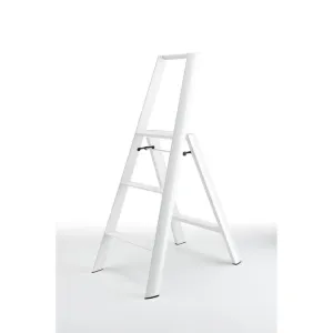 Ml23Wh Lucano Alum 3-Step Stool (White)