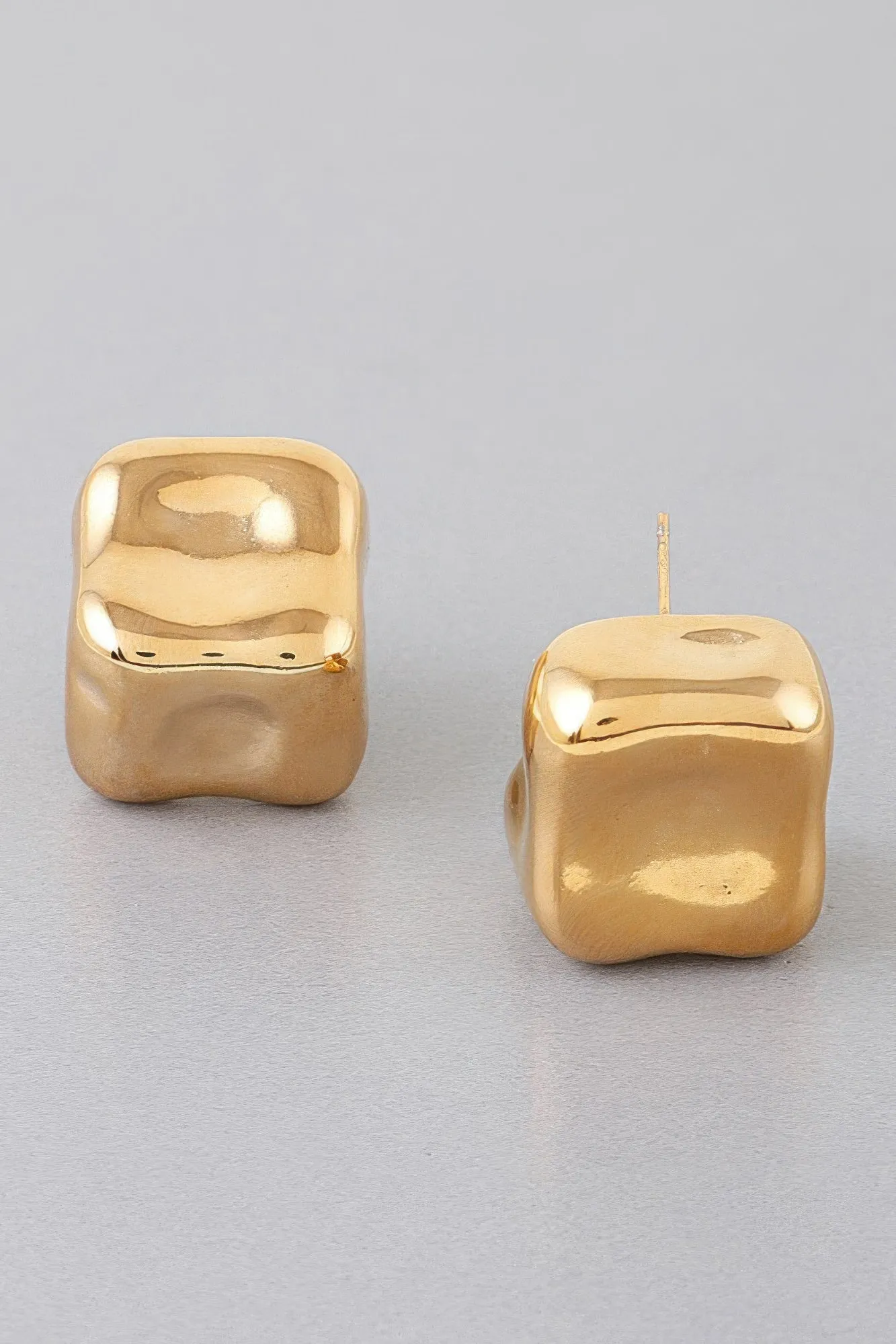 Modern Cube Stud Earrings