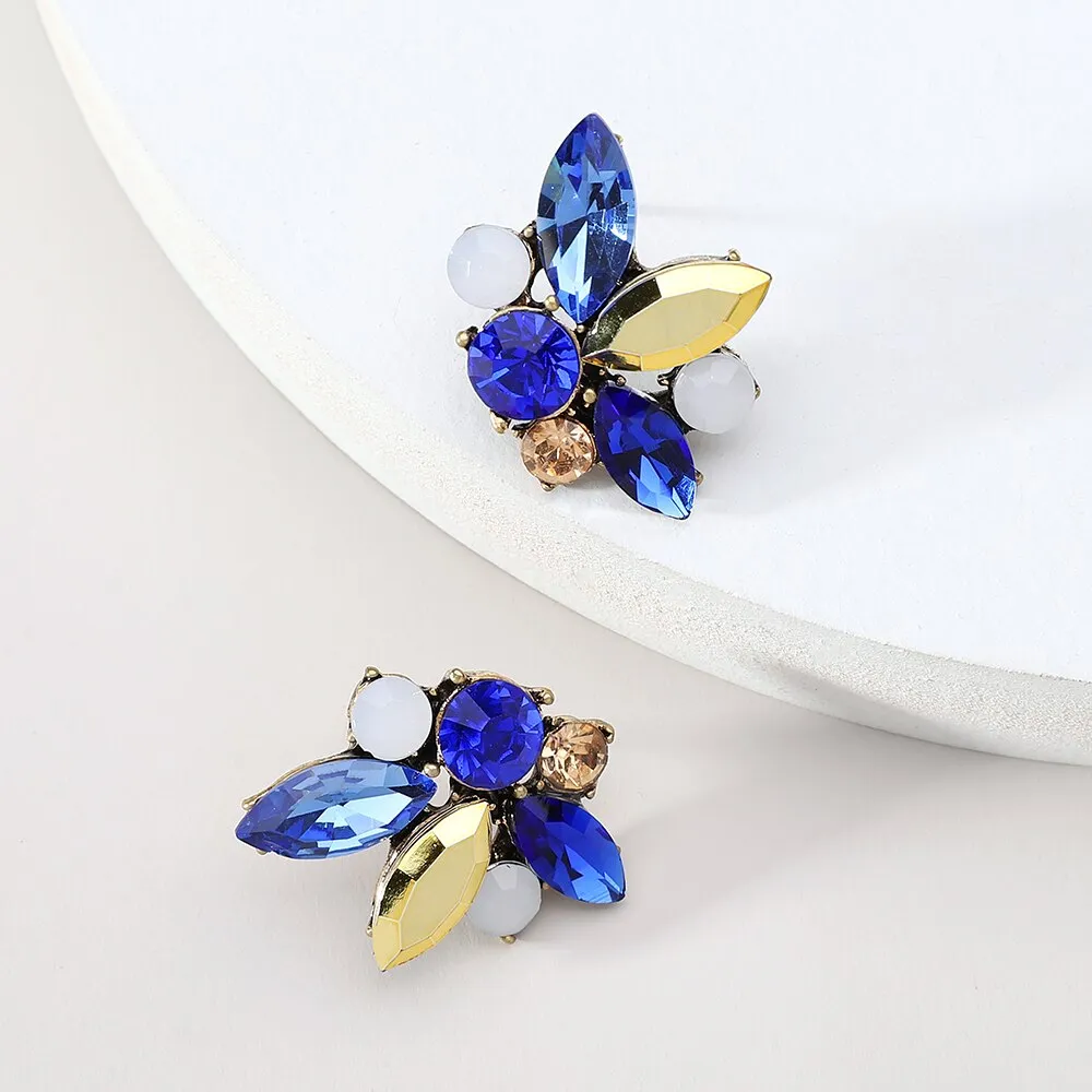Modern Korean Fashion Geometric Stud Earrings For Women