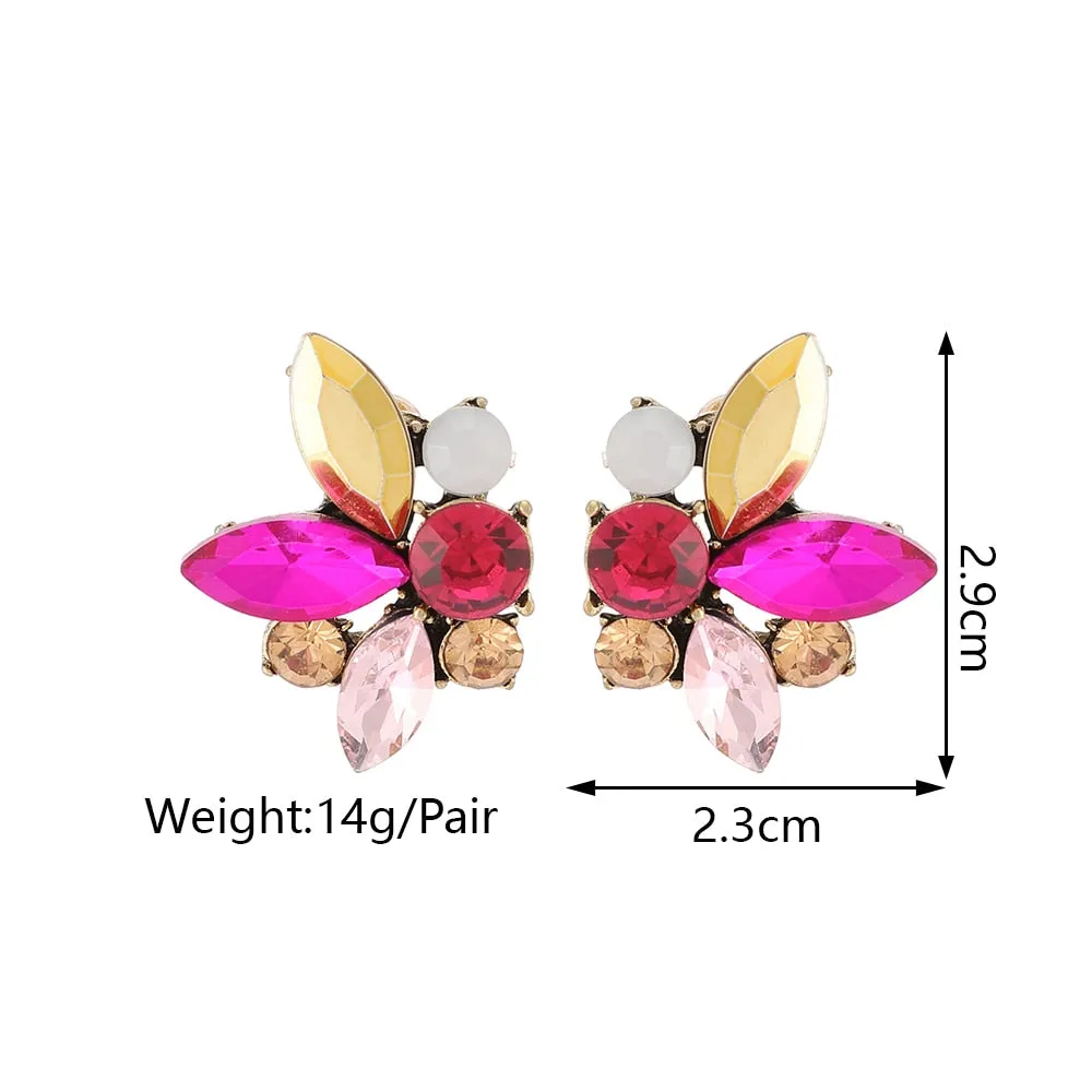 Modern Korean Fashion Geometric Stud Earrings For Women