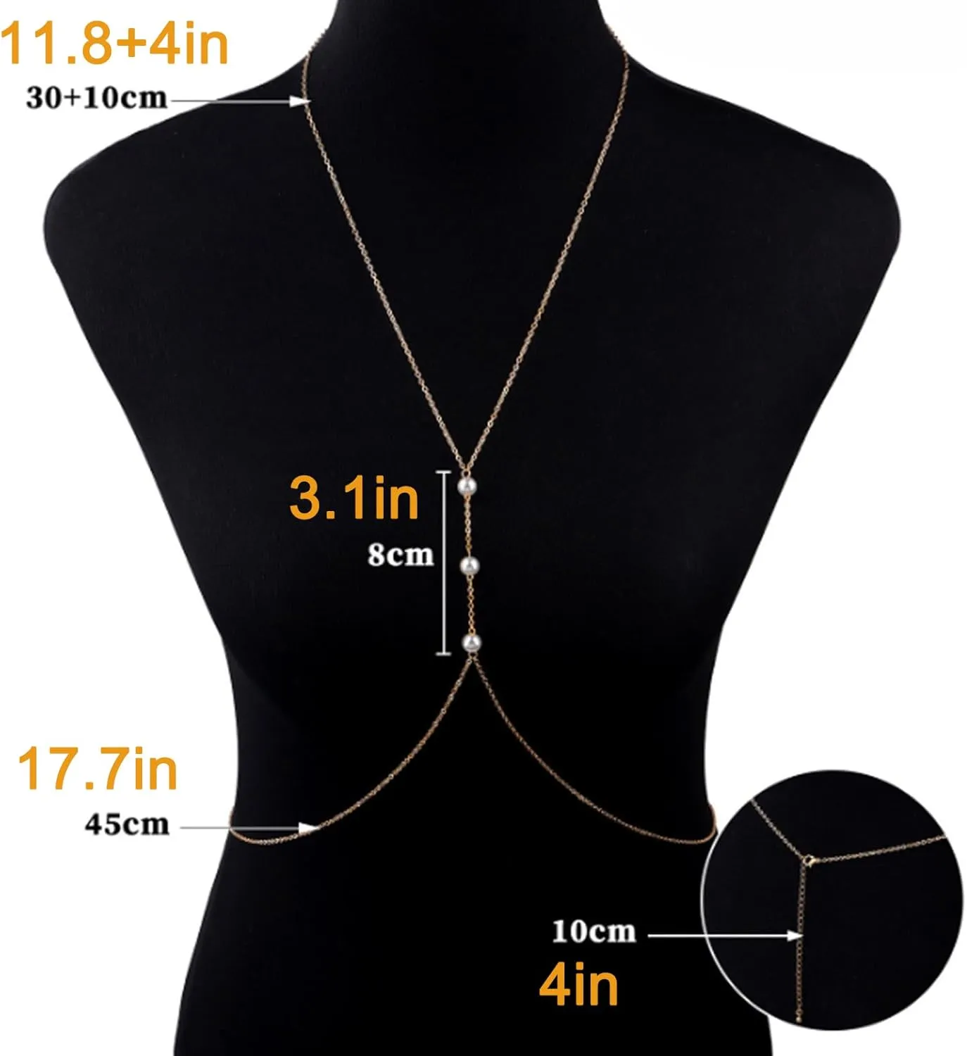 MODRSA Body Chain Belly Chain Silver Gold Waist Chain Body Chain Jewelry for Women Body Jewelry for Women Waist Chains Belly Chains for Women Chain Bra Lingerie