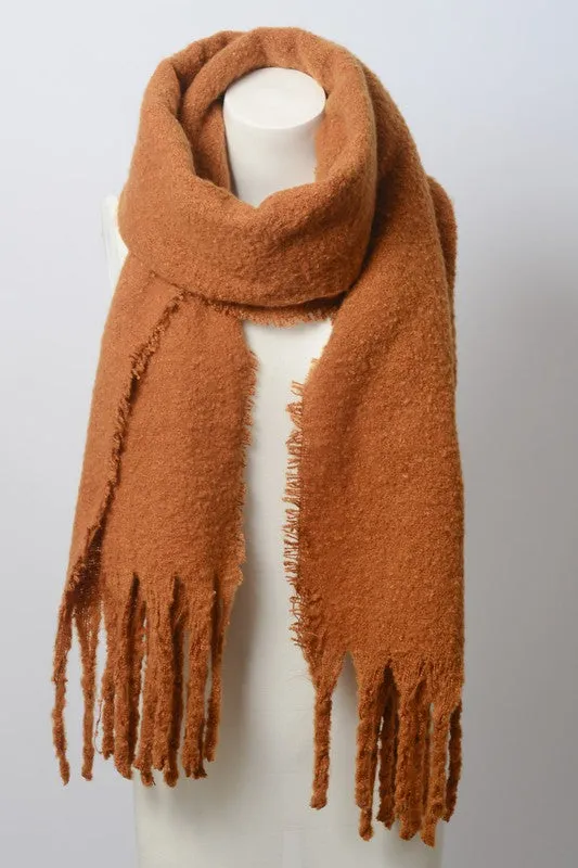 Mohair Blanket Scarf - Camel