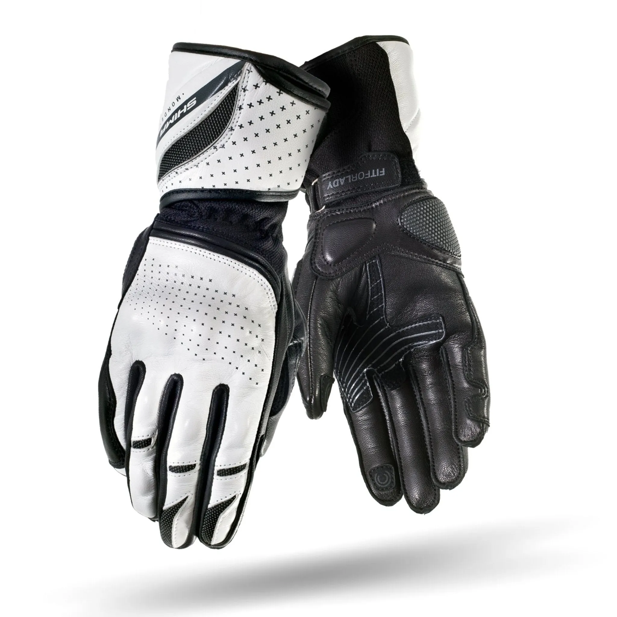 MONDE WHITE - Women's Motorcycle Leather Gloves