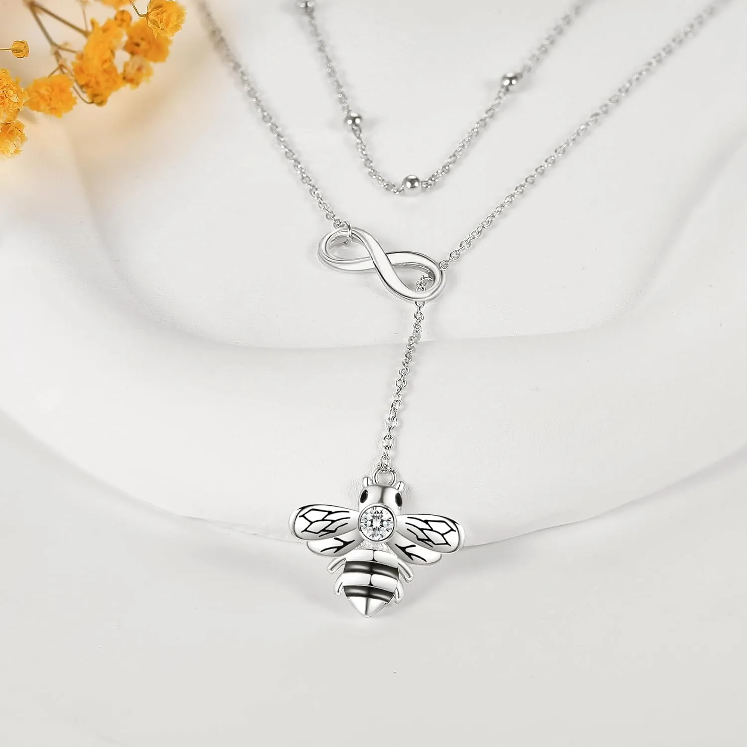 MONGAS Tree of Life/Lotus/Daisy/Layered Necklace Sterling Silver Stacked Layered Choker Necklace Jewelry Gifts for Women