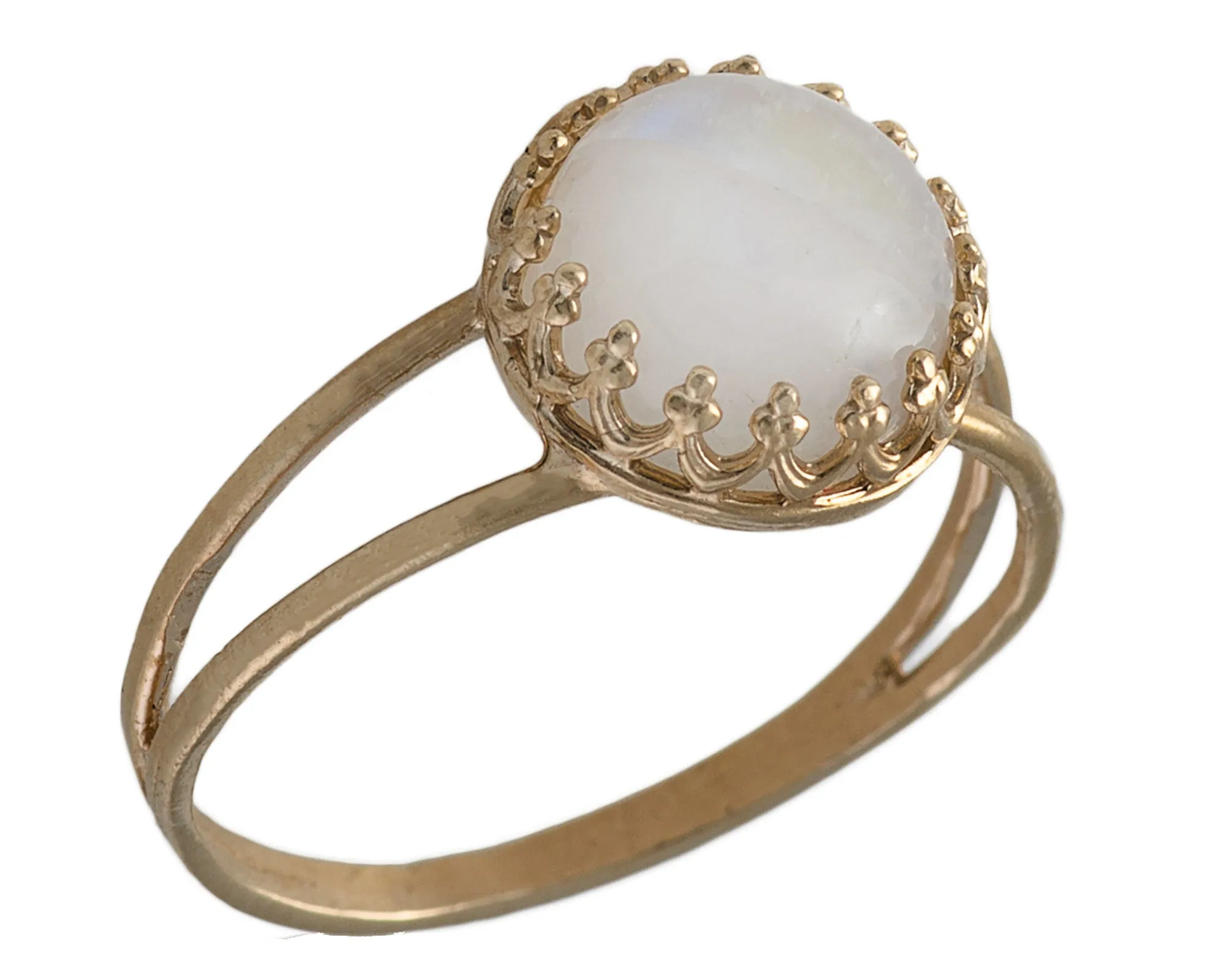 Moonstone Ring Gemstone Ring Rainbow Moonstone Jewelry Gold Filled Ring