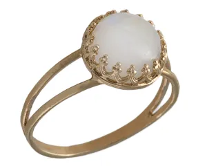 Moonstone Ring Gemstone Ring Rainbow Moonstone Jewelry Gold Filled Ring