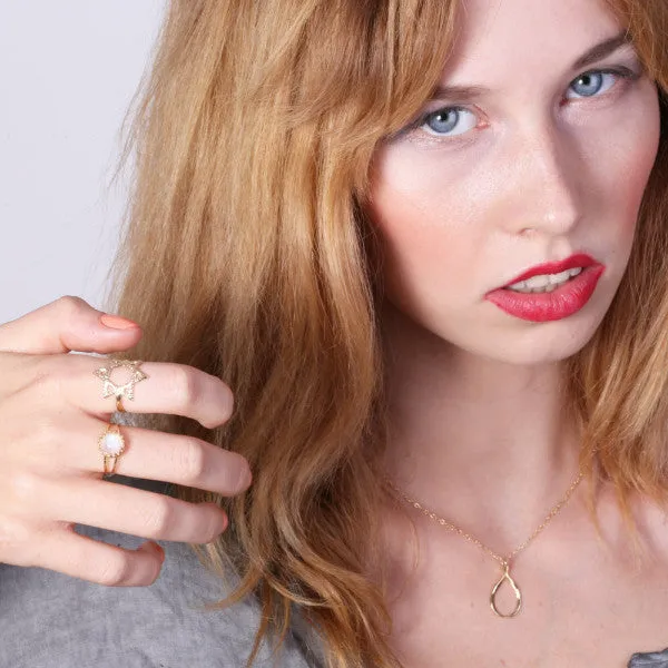 Moonstone Ring Gemstone Ring Rainbow Moonstone Jewelry Gold Filled Ring