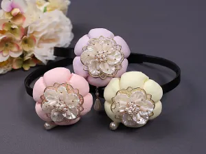 Mother of Pearl Floral Pumpkin Hairband (3 Colors)