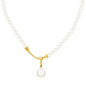 Natural Teardrop Freshwater Pearl Pendant Necklace