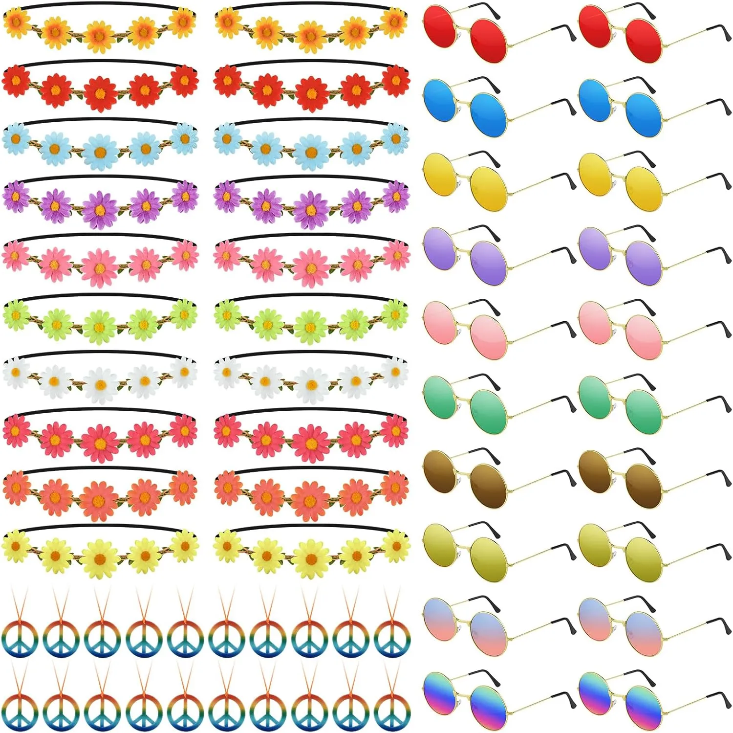 NEBURORA Hippie Costume Accessory Set