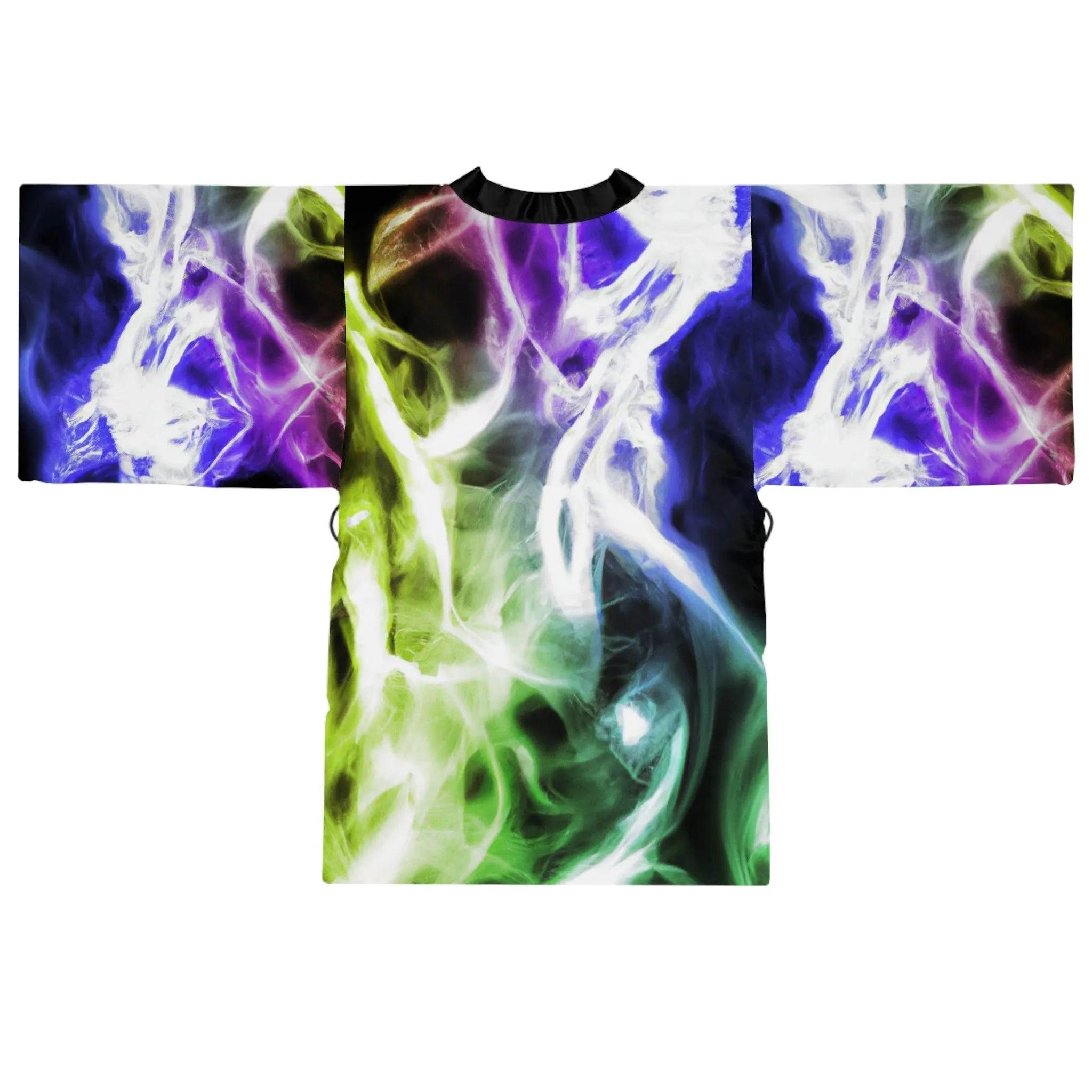 Neon Smoke Shoe Long Sleeve Warm Comfortable Kimono Robe