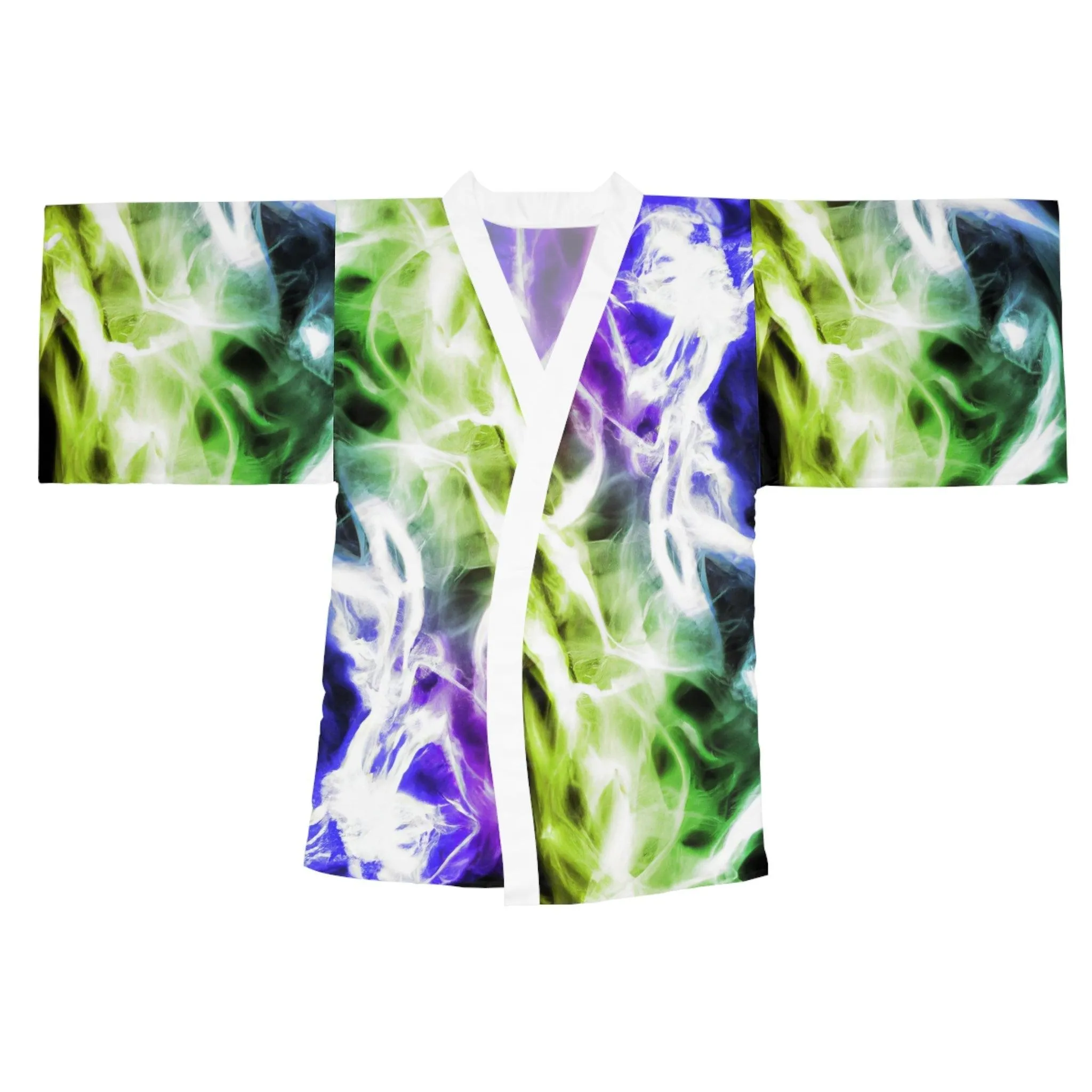 Neon Smoke Shoe Long Sleeve Warm Comfortable Kimono Robe