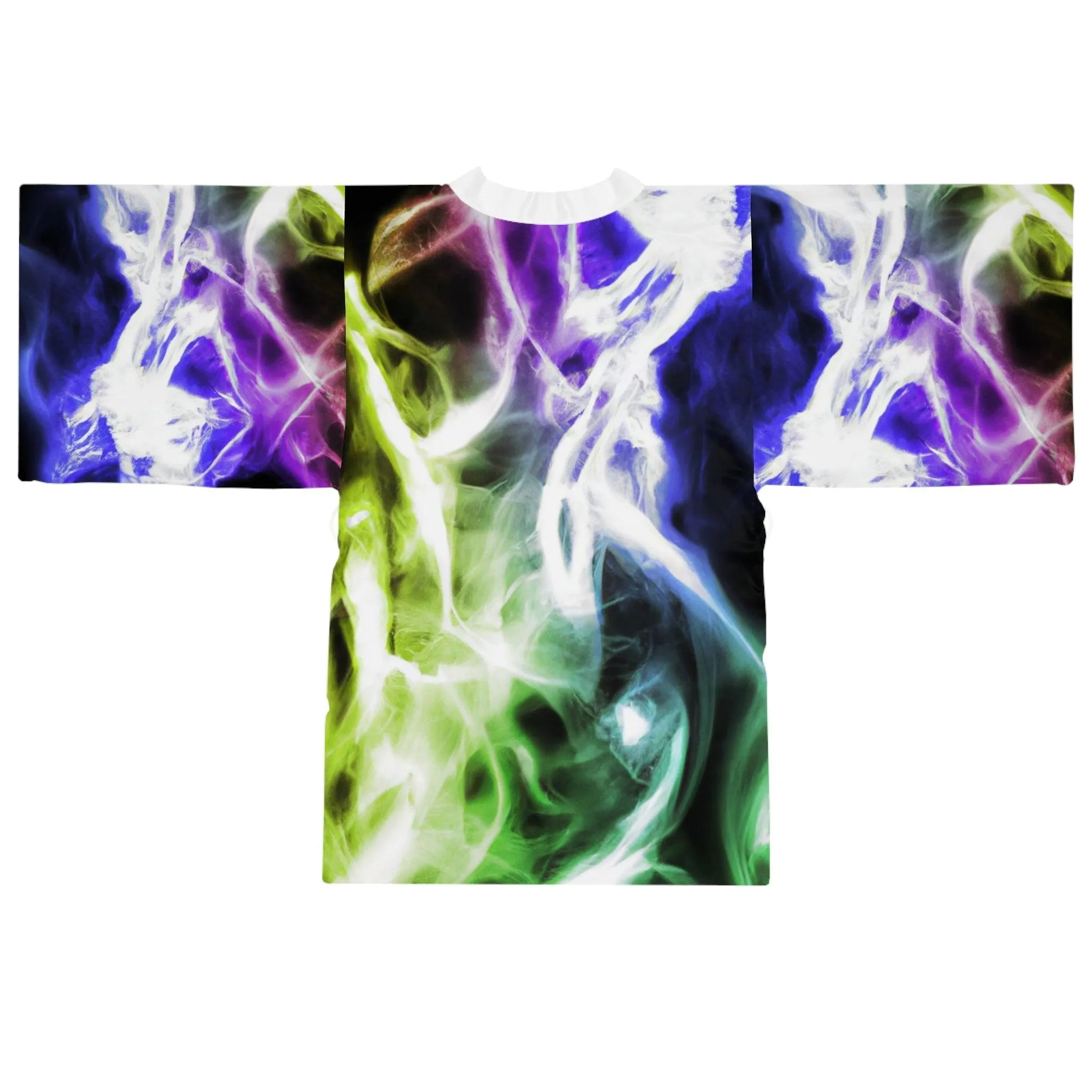 Neon Smoke Shoe Long Sleeve Warm Comfortable Kimono Robe