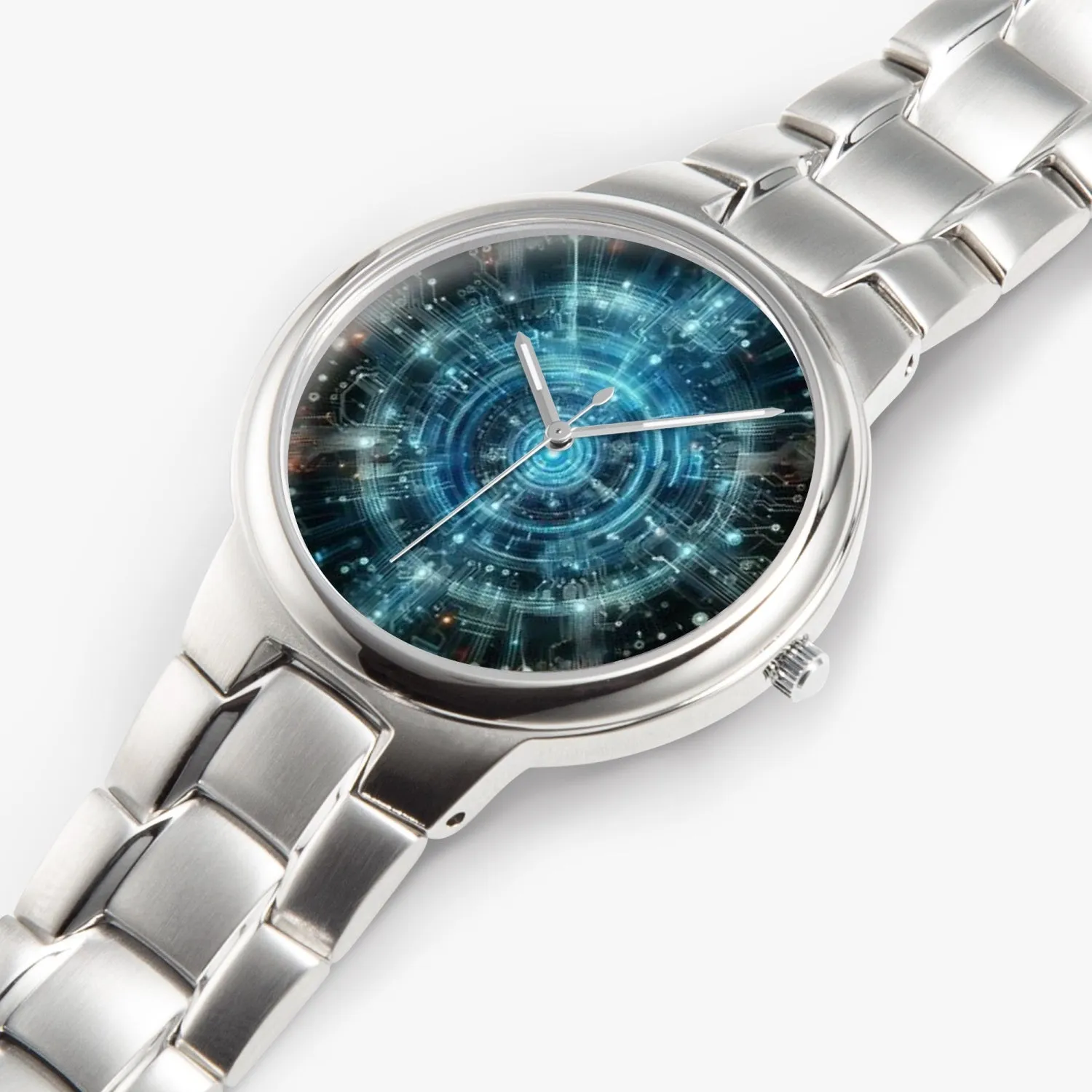 Neon Vortex Timepiece