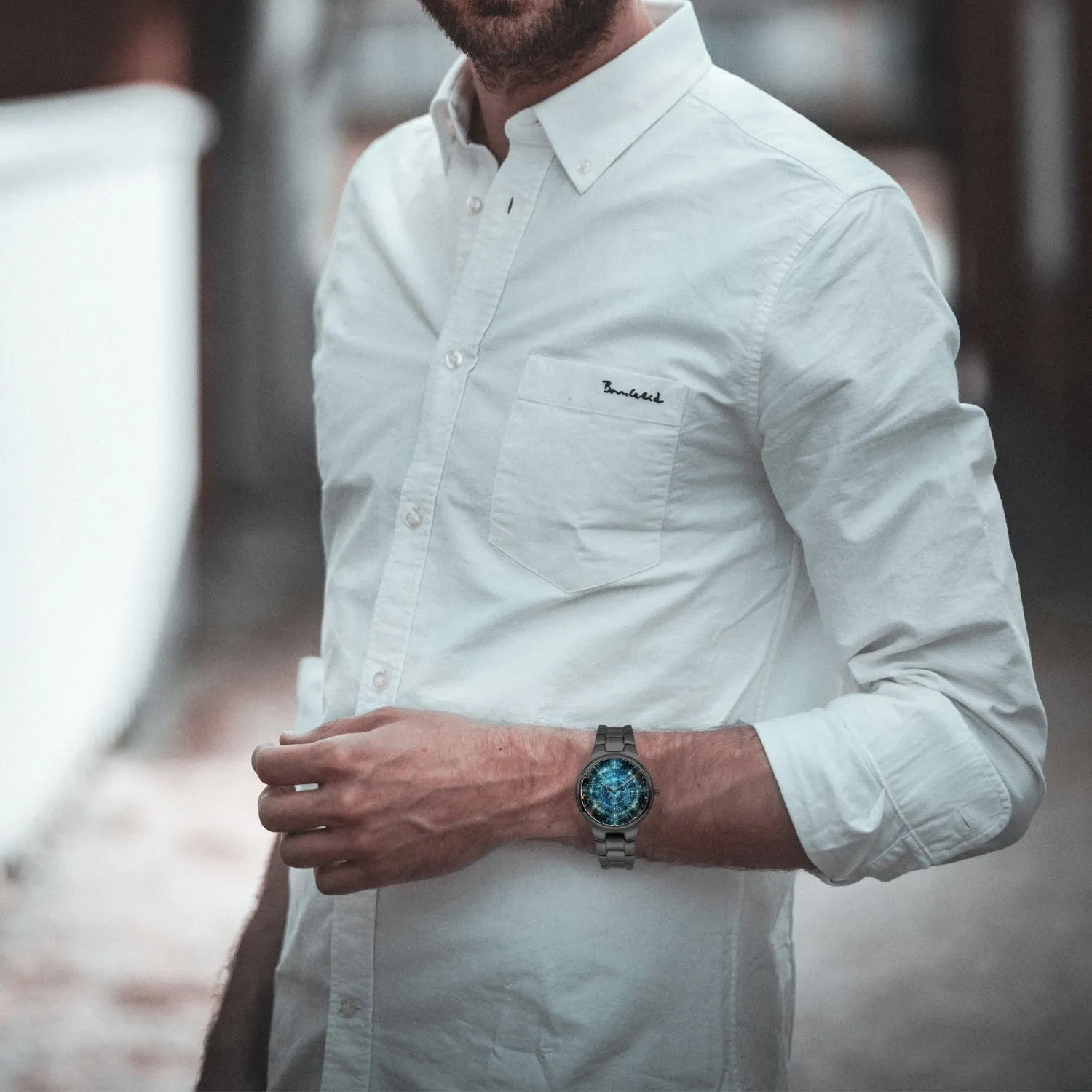 Neon Vortex Timepiece