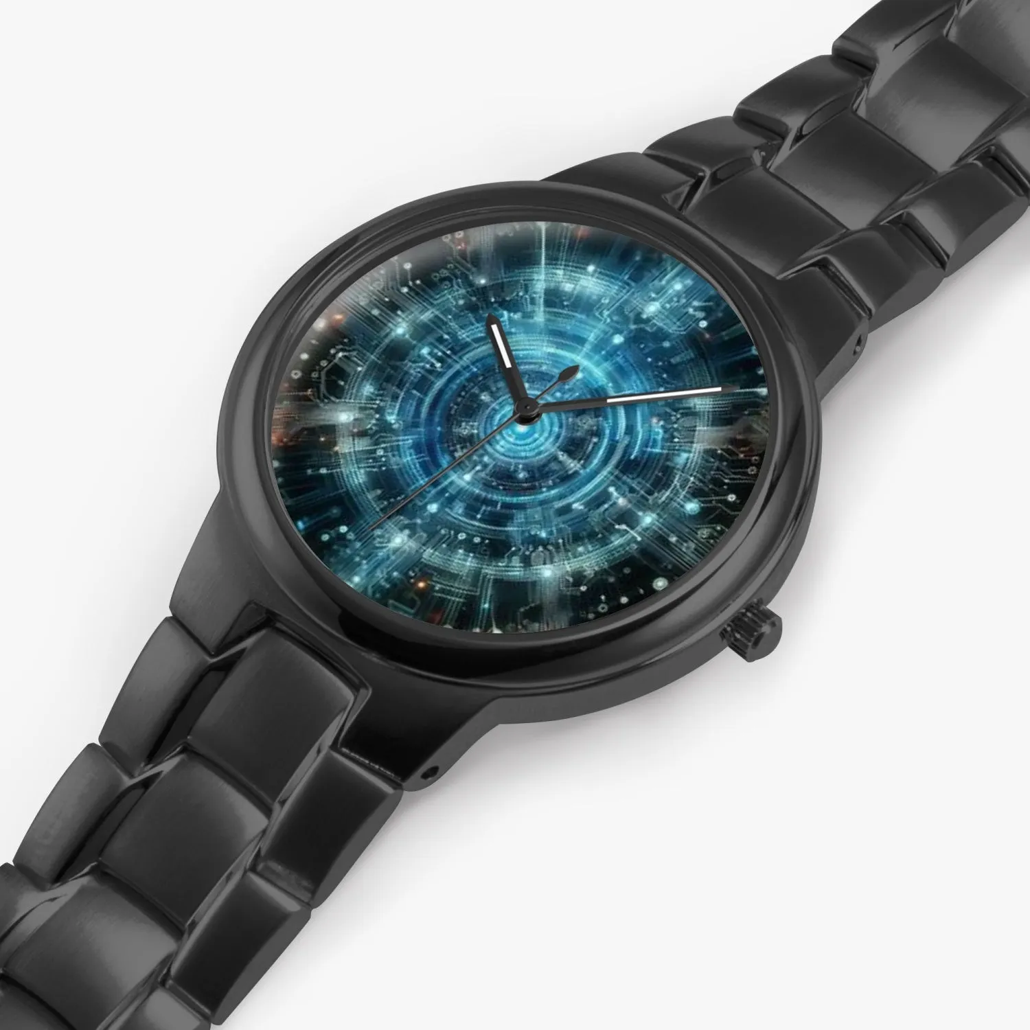 Neon Vortex Timepiece