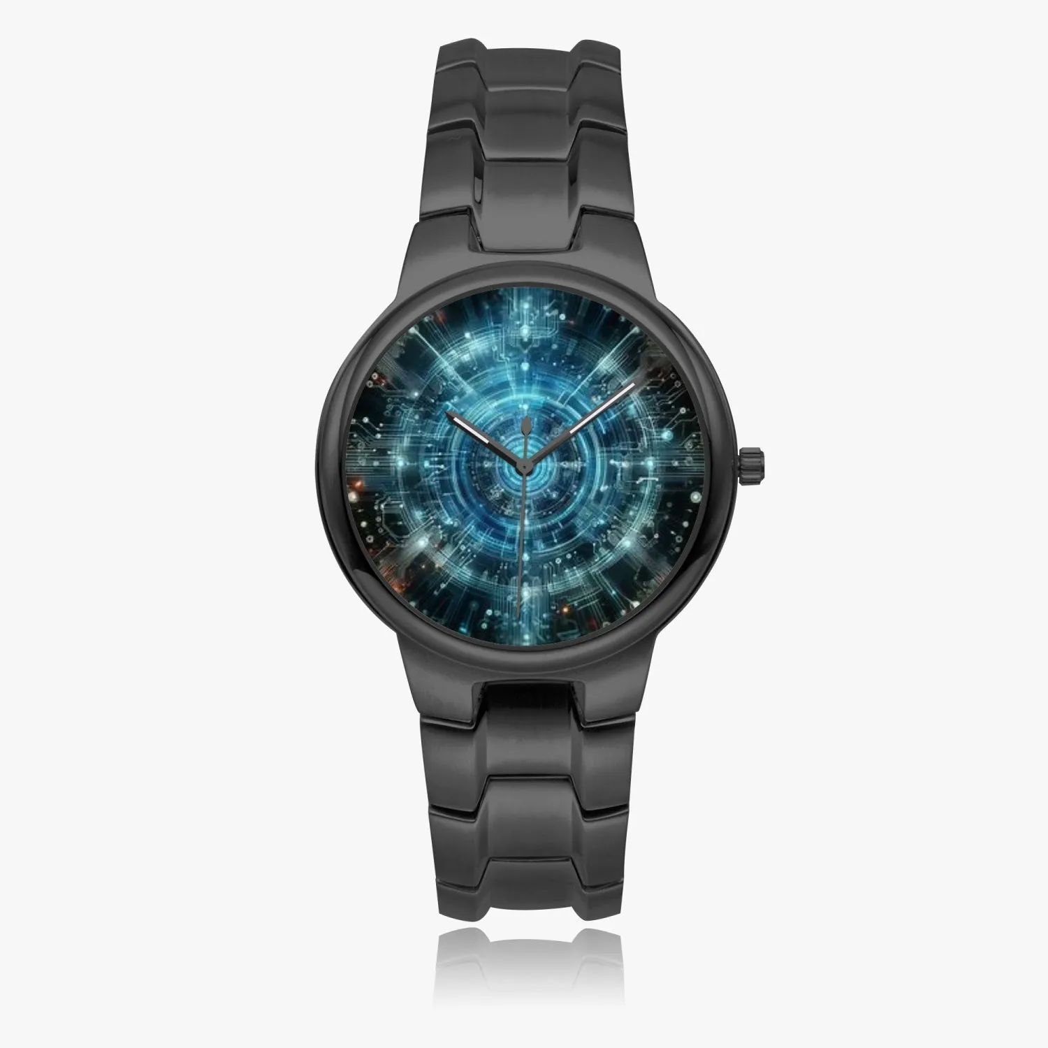 Neon Vortex Timepiece