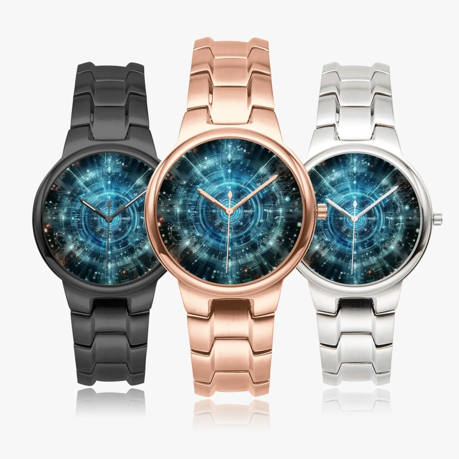 Neon Vortex Timepiece