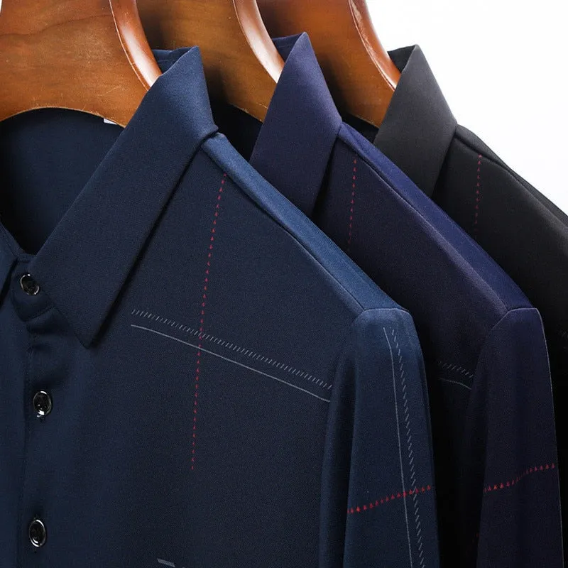 New 2023 Men Polo Shirt Business Autumn Tshirt Long Sleeve Casual Male Polo Shirt