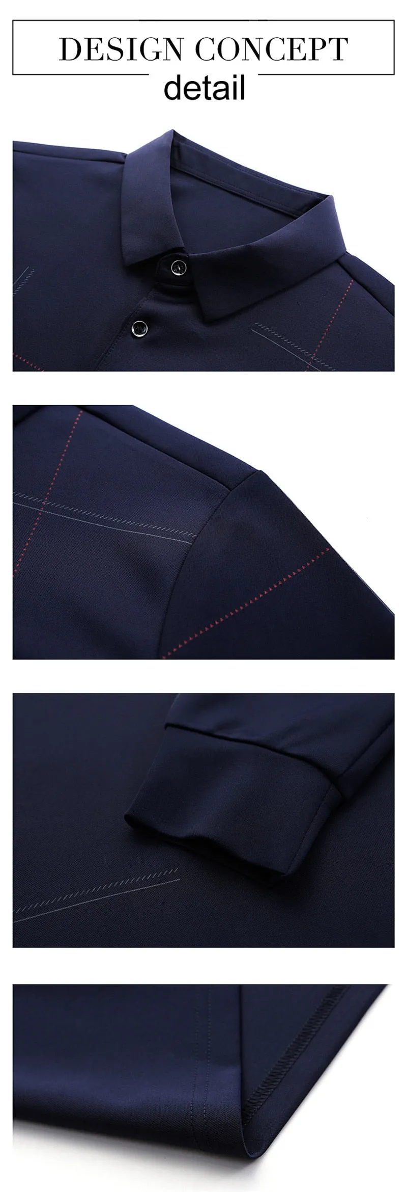 New 2023 Men Polo Shirt Business Autumn Tshirt Long Sleeve Casual Male Polo Shirt