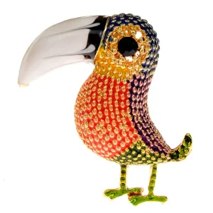 New Colorful Rhinestone Bird Brooches for Women