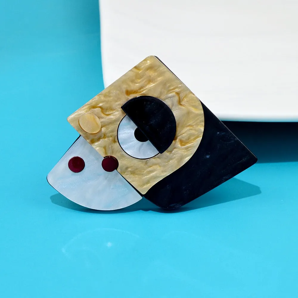 New Design Anime Pins Human Face Brooches Japanese Cute Abstract Cartoon Acrylic Acetate Brooch