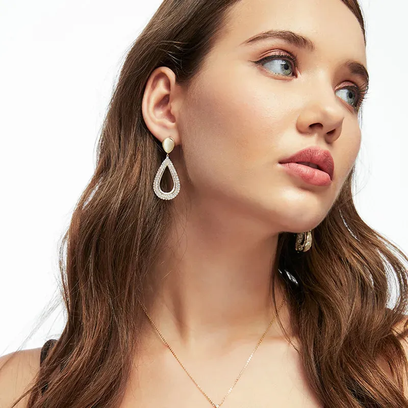 New Design luxury Korean Fashion Classic Water Drop Shaped Earrings