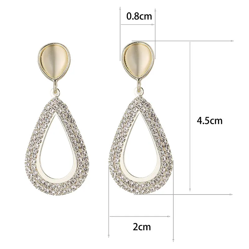 New Design luxury Korean Fashion Classic Water Drop Shaped Earrings
