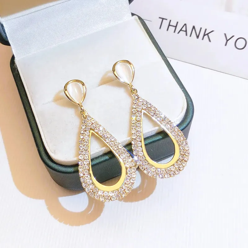 New Design luxury Korean Fashion Classic Water Drop Shaped Earrings