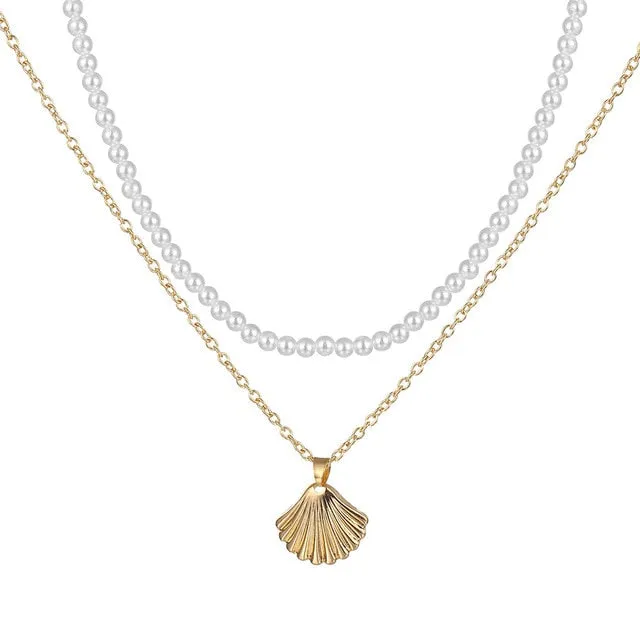 New Double Layer Chain Gold Color Choker Necklace