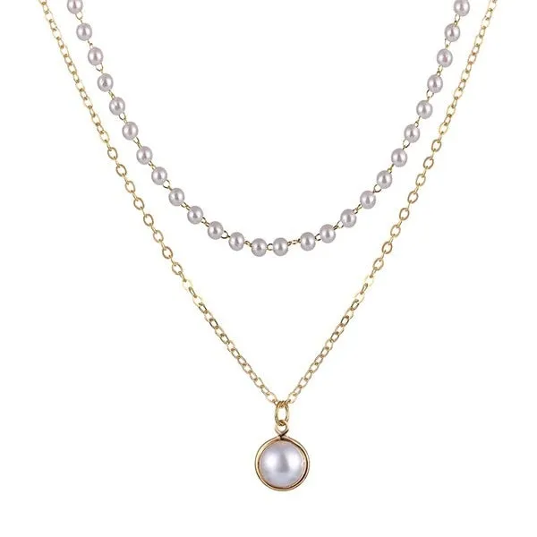 New Double Layer Chain Gold Color Choker Necklace