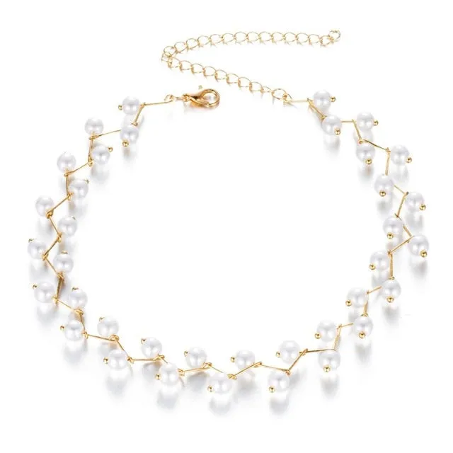 New Double Layer Chain Gold Color Choker Necklace