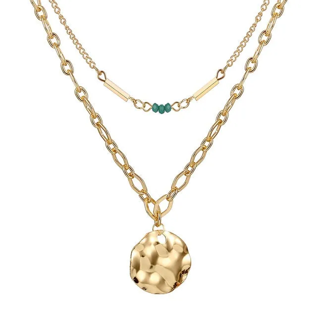 New Double Layer Chain Gold Color Choker Necklace