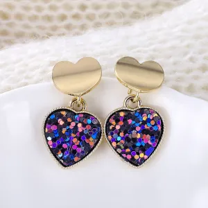 New Fashion Heart Drop Earrings Women's