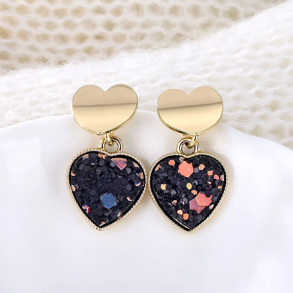New Fashion Heart Drop Earrings Women's