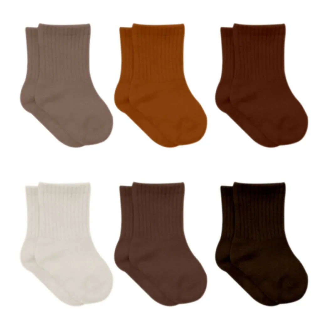 Newborn Cotton Ankle-Hi Socks Assorted 6 Pair Pack