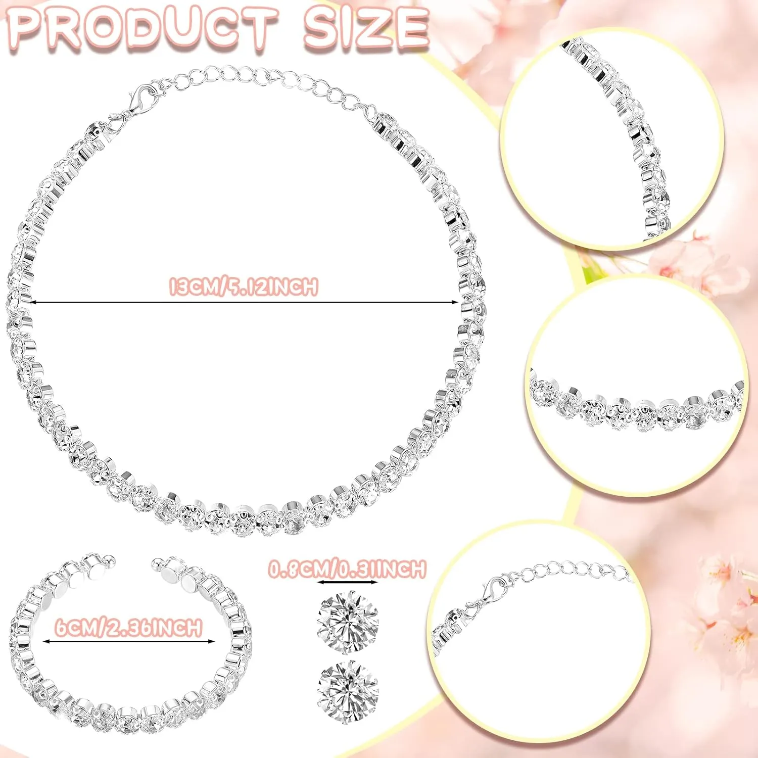 Newcotte 4 Pcs Pearl Necklace Sets for adult Jewelry Communion Glove for Christmas Tea Party Wedding
