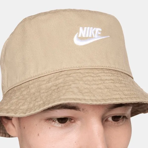 Nike Apex Futura Washed Bucket Hat Khaki - White