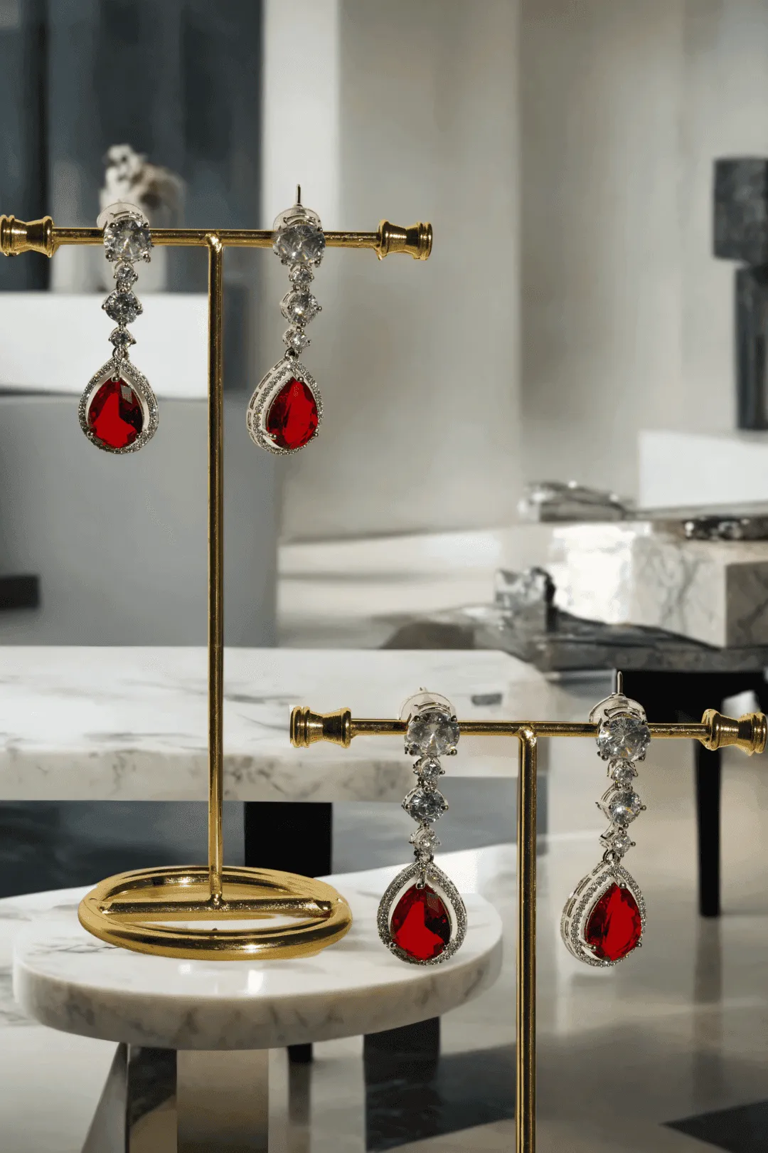 Nira - Double Layered AD Necklace Set
