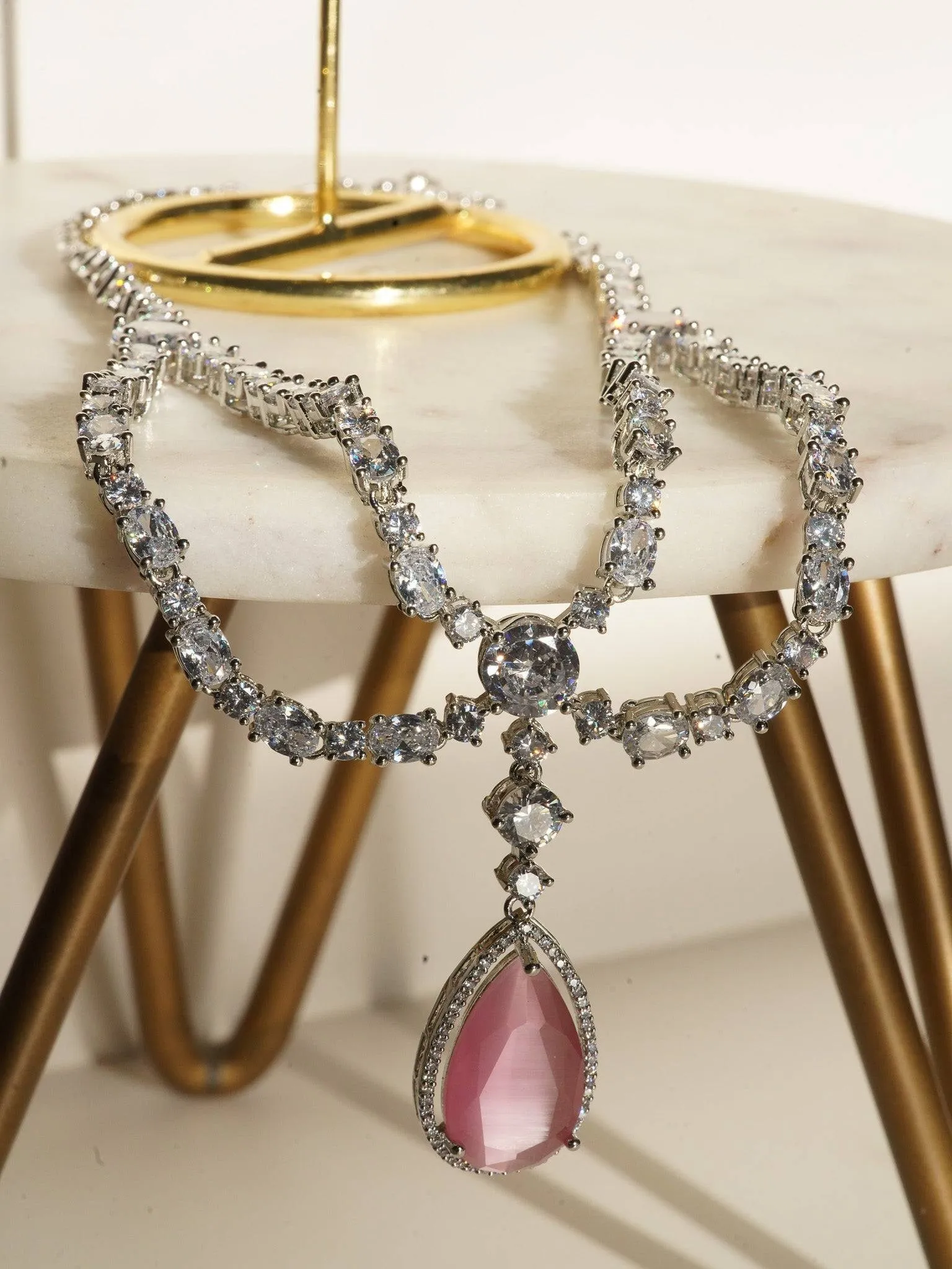 Nira - Double Layered AD Necklace Set