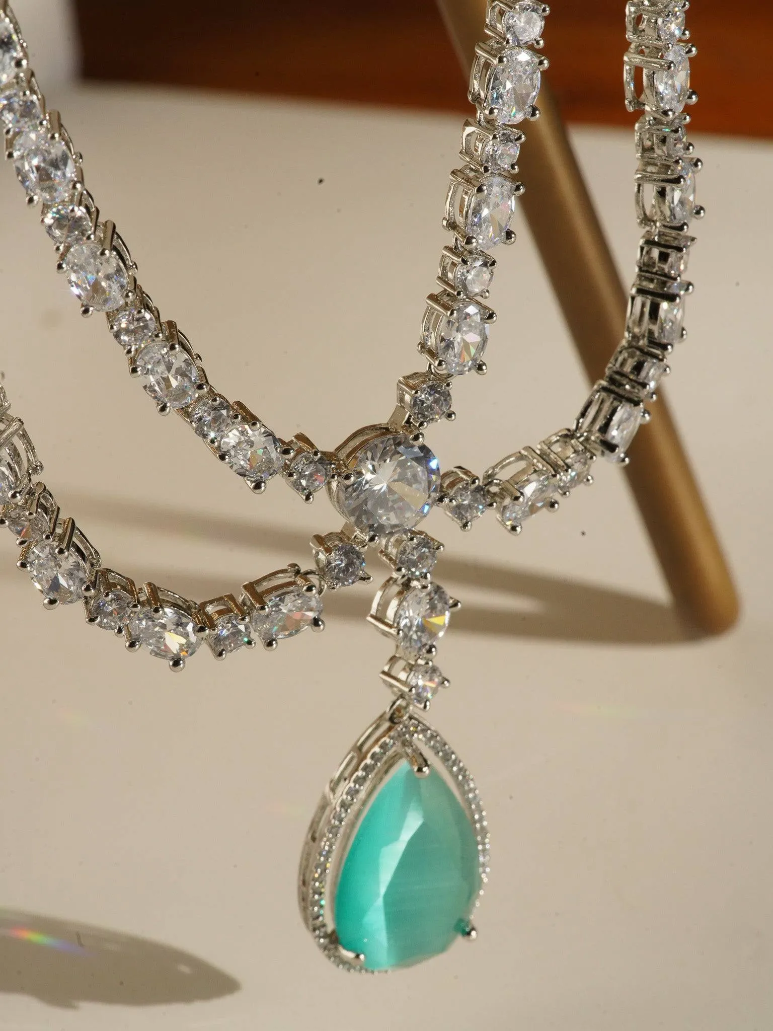 Nira - Double Layered AD Necklace Set