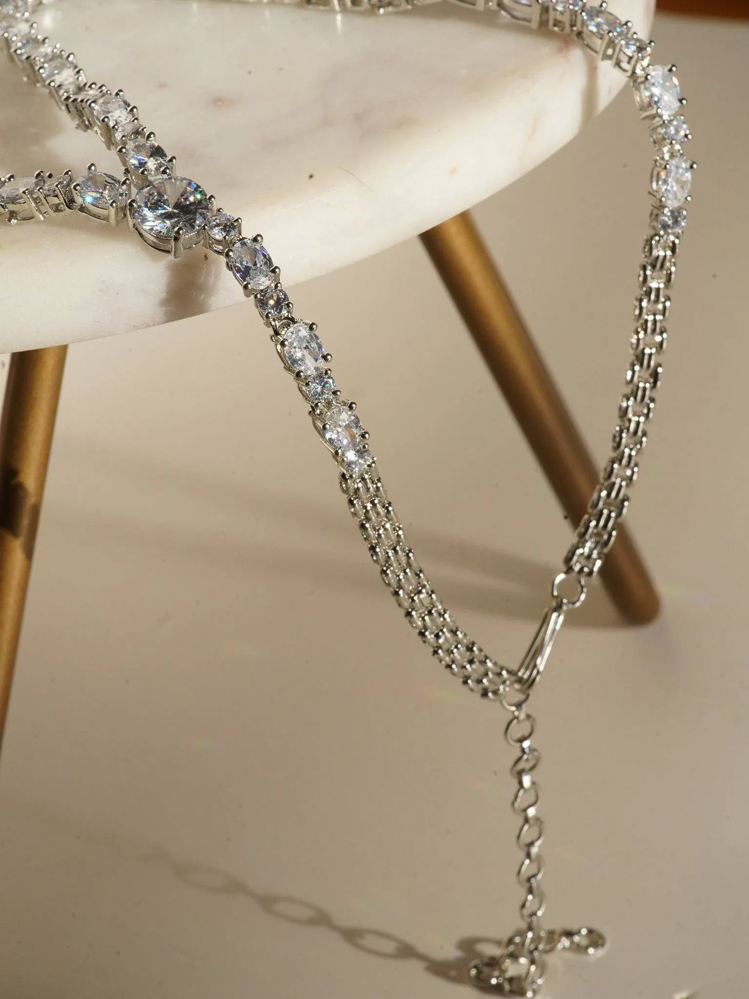 Nira - Double Layered AD Necklace Set